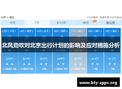 北风劲吹对北京出行计划的影响及应对措施分析